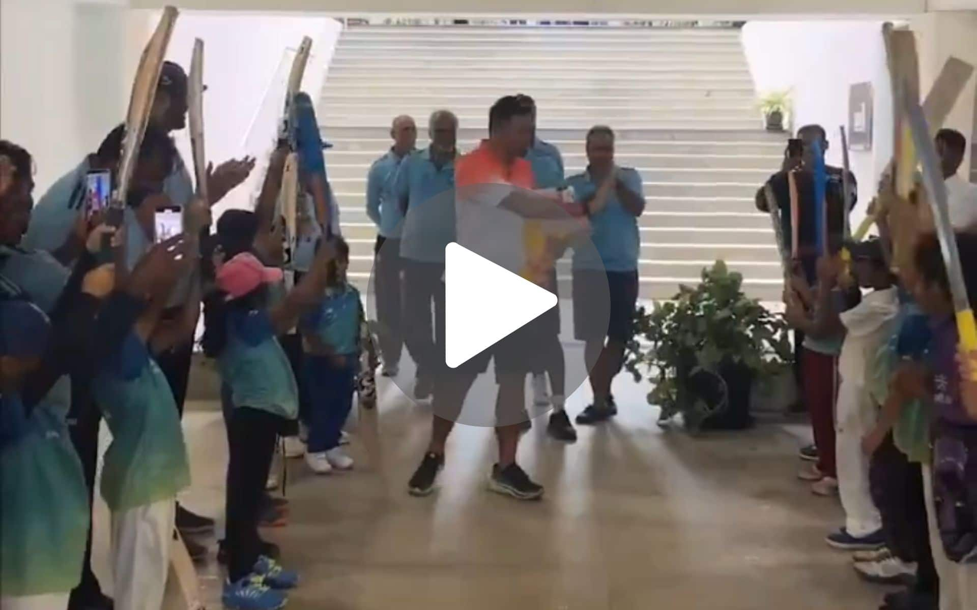 [Watch] Rahul Dravid Receives Guard Of Honour From Budding Young Cricketers Post IND's T20 WC Victory